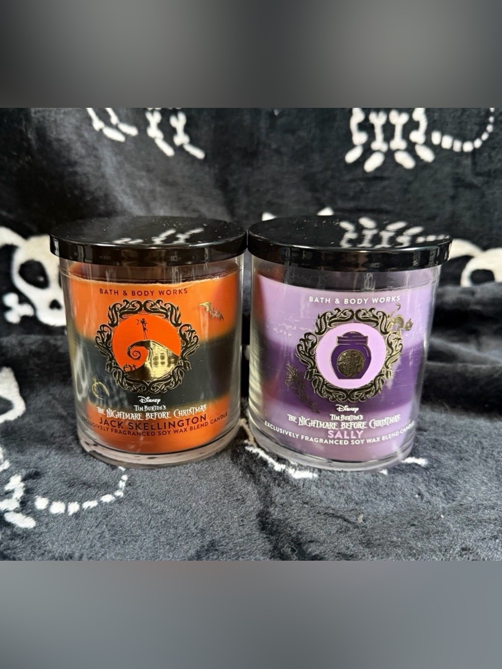 Bath & Body Works Disney NBC 1 Wick Jar Candles 2pk Orange/Purple